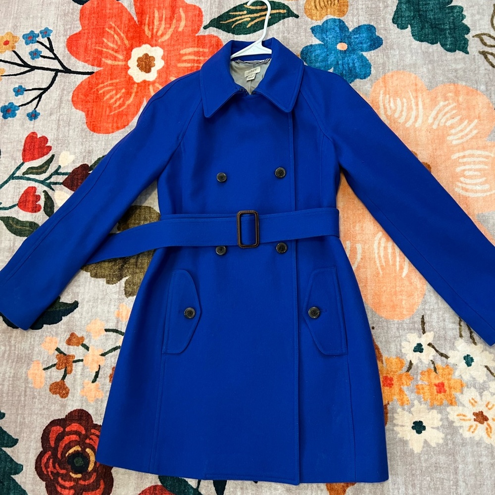 Like NEW J Crew Women's Cobalt Blue Coat